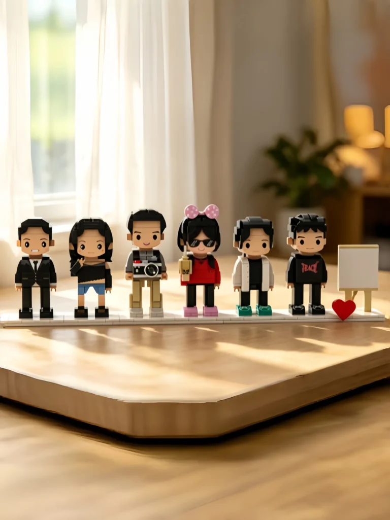 full body customizable 6 people photo frame custom brick figures perfect gifts for family