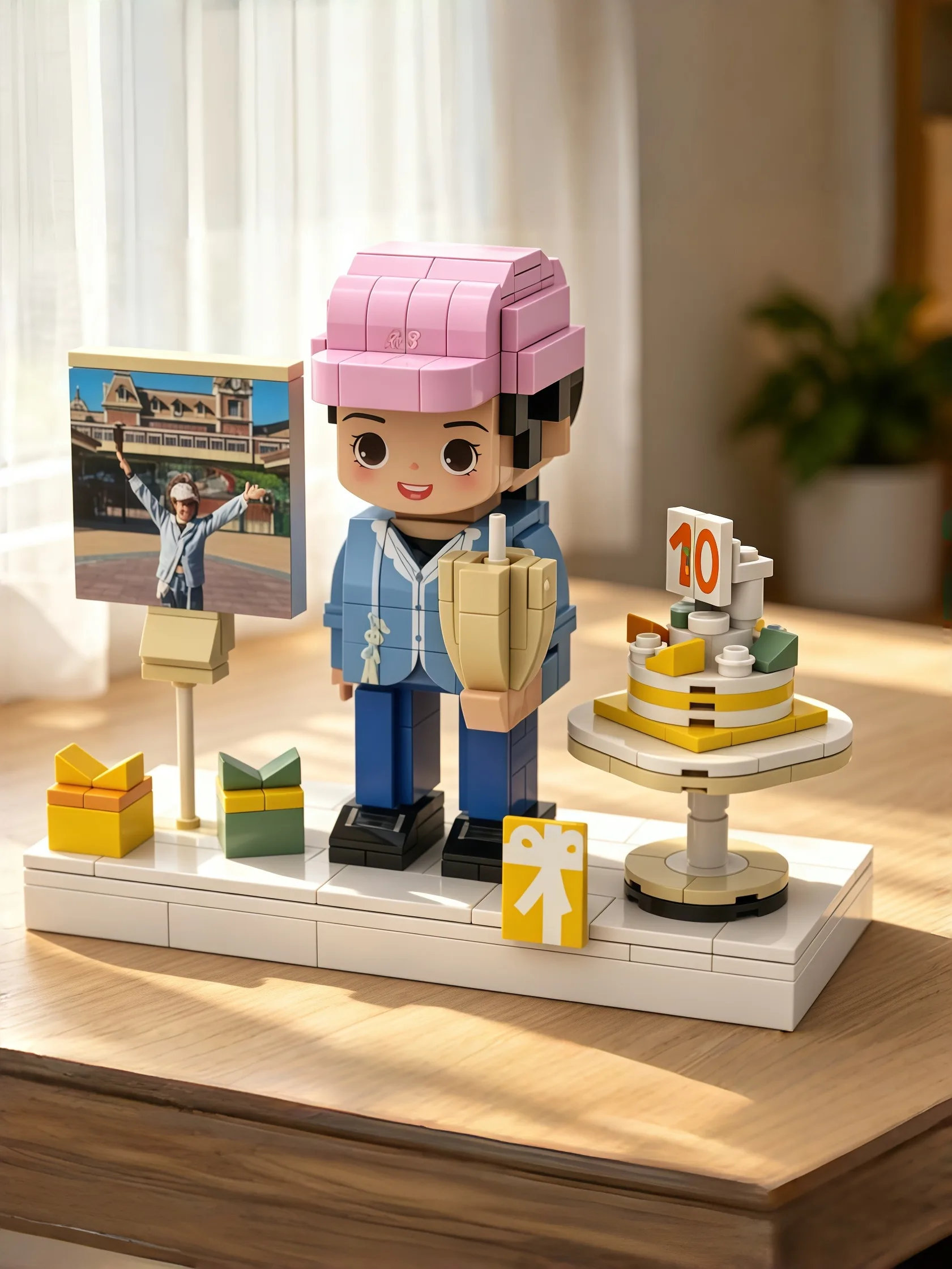 valentines day | full body customized single figure valentine brick doll, small particle building block toy personalized gift for valentine's day couple