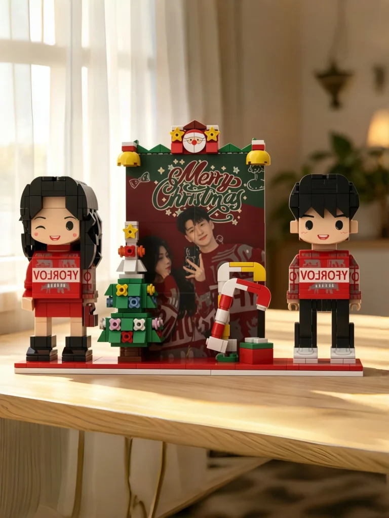 christmas gift | couples fully body customizable 2 people universal plastic toy custom brick figures